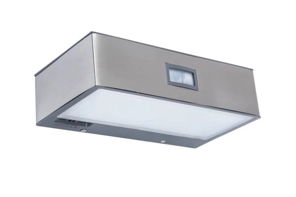 Applique esterno solare LED 2W sensore movimento argento Lutec