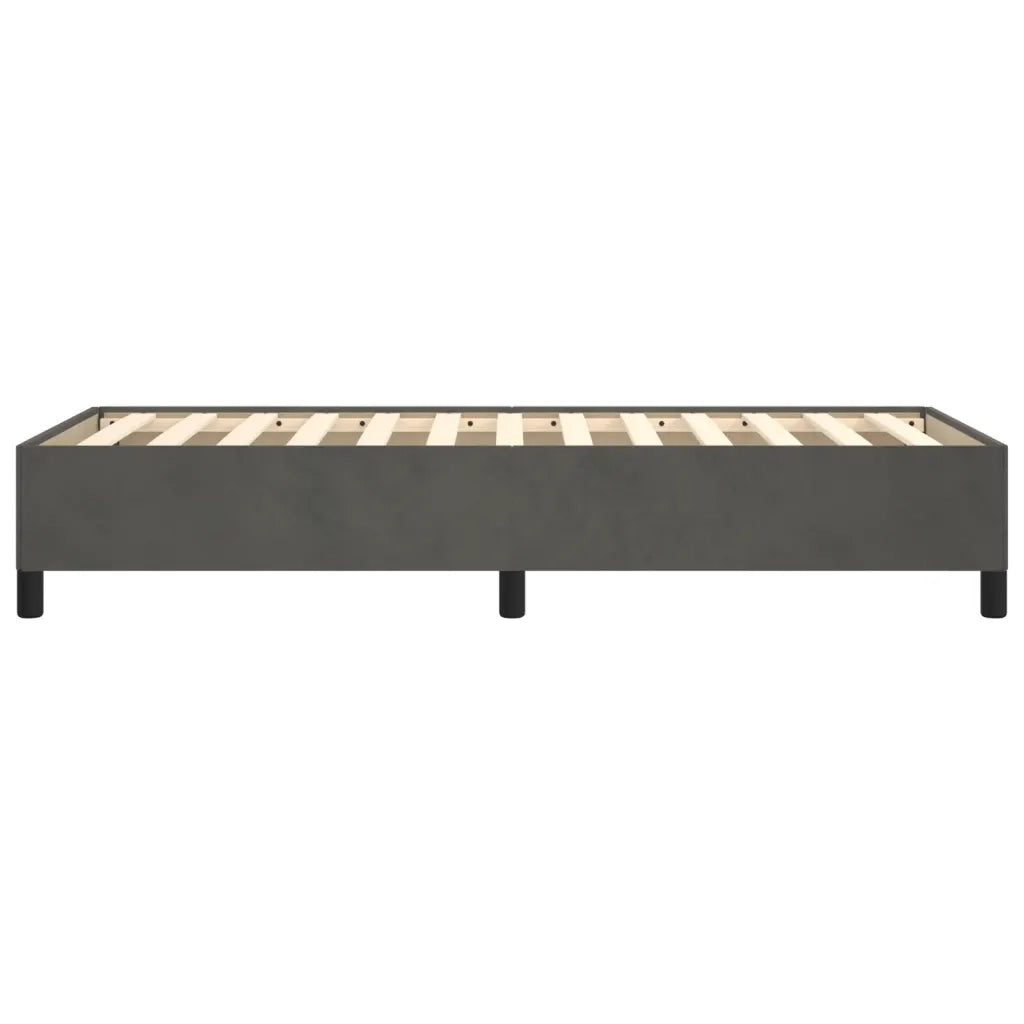 Giroletto senza Materasso Grigio Scuro 80x200 cm Velluto 347289