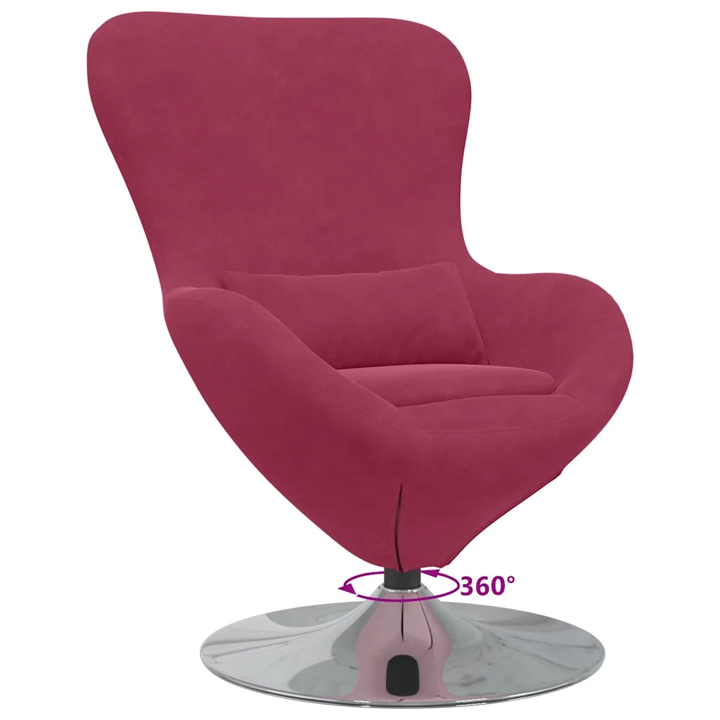 Poltrona uovo Rosso Vino Velluto 42002729