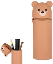 Pennarelle per bambine, contenitore per penne per bambini, portapenne per bambini in silicone morbido 2 in 1, contenitore per penne per bambine kawaii in silicone morbido per ragazze e adolescenti, portapenne pratica per ufficio e scuola