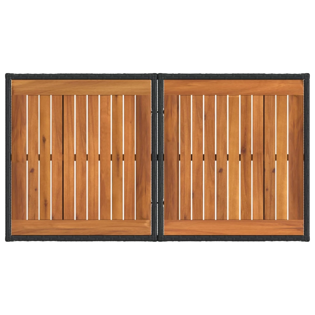 Set Divano da Giardino 7 pz Nero e Grigio scuro polyrattan 3437835
