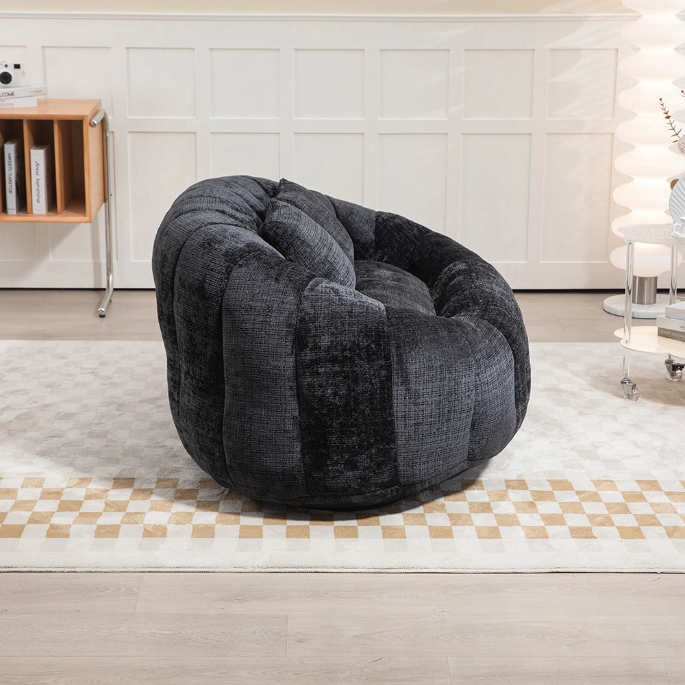 Pouf - Xylo - Chenile nero interno/esterno