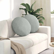 Cuscini per Seduta 2 pcs Grigio chiaro Ø50 x 19 cm Velluto 42014174