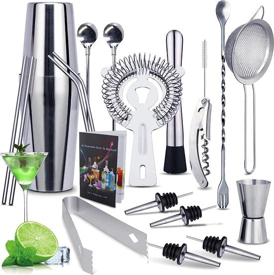 Set di Cocktail - 20 pezzi set di shaker da cocktail - 750ml