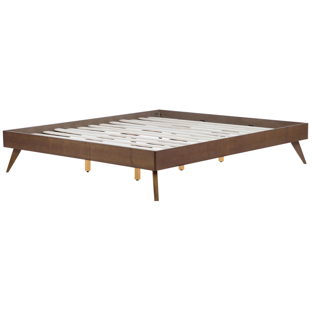 Letto 160 x 200 cm in frassino scuro 180 x 200 cm con rete a doghe