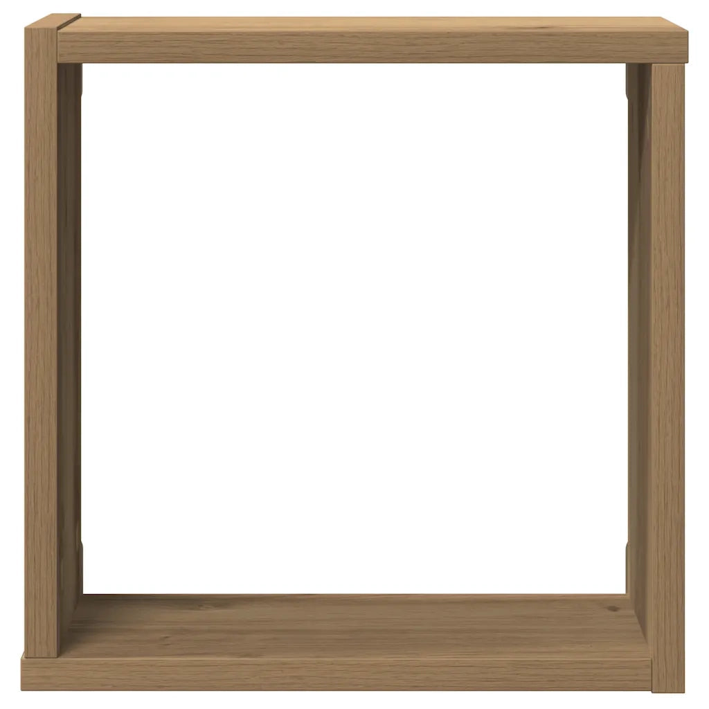 Mensole Parete a Cubo 2 pz Artigianale 30x15x30 cm Truciolato 856579