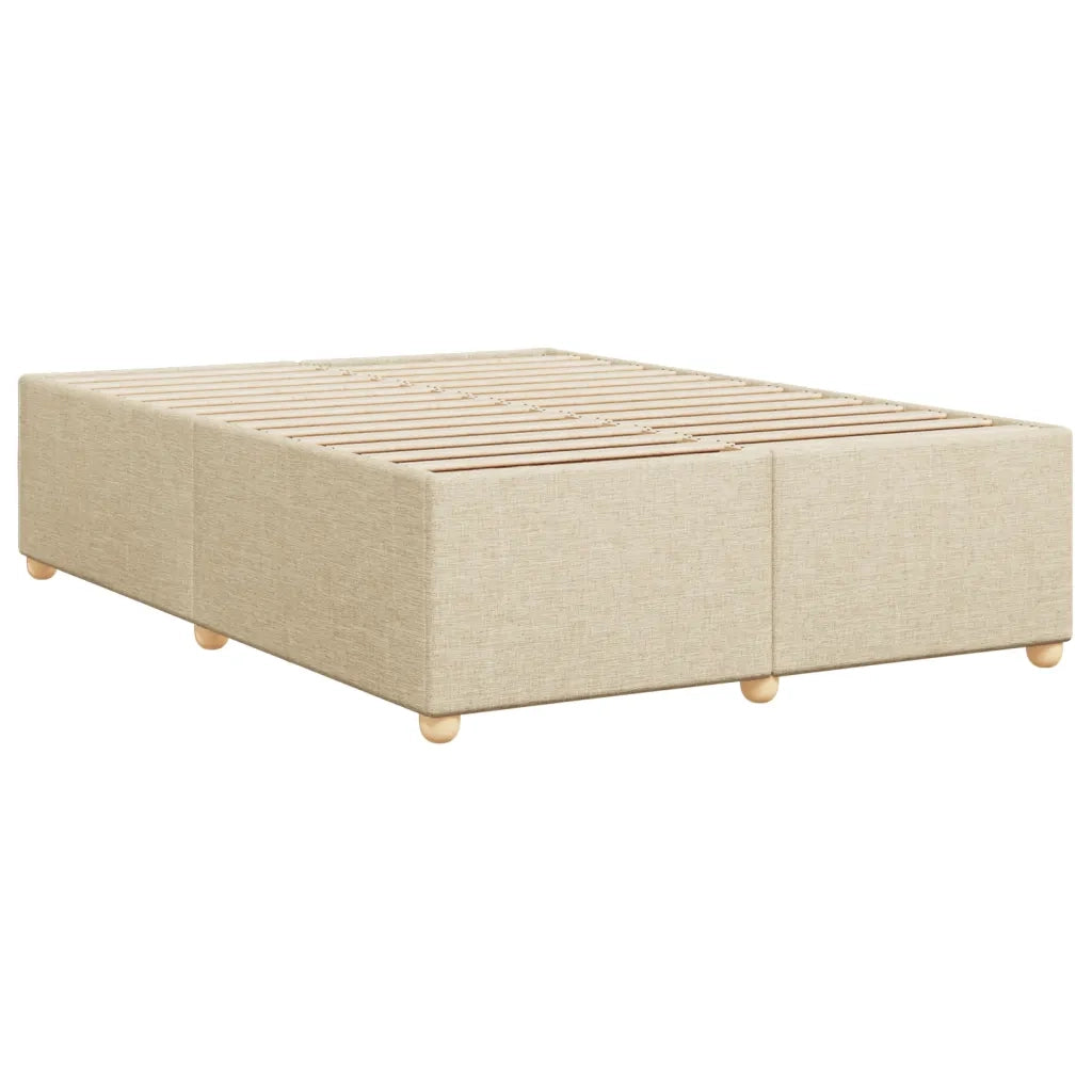 Letto matrimoniale | Letto per adulti | Giroletto senza Materasso Crema 140x200 cm in Tessuto