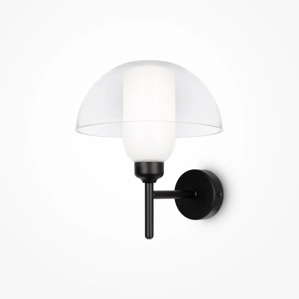 Maytoni applique moderna Memory 1 luce E14 metallo nero vetro