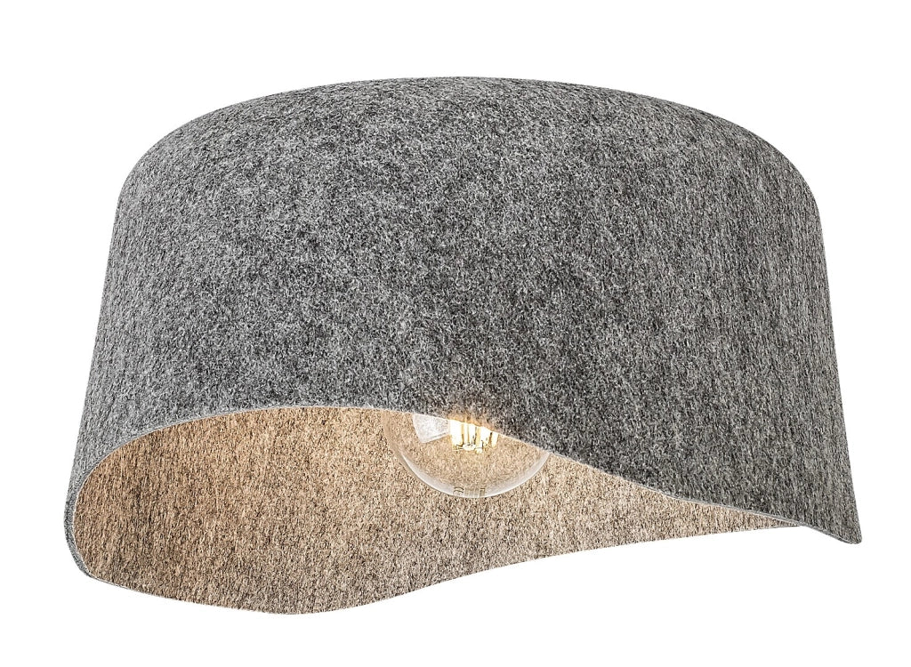 Plafoniera Rabalux Farelia feltro grigio Ø40 E27 10W