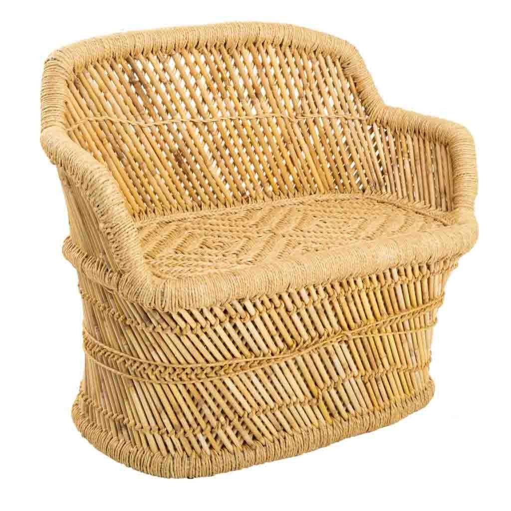 Divano in bambù marrone 62x30x48,5h