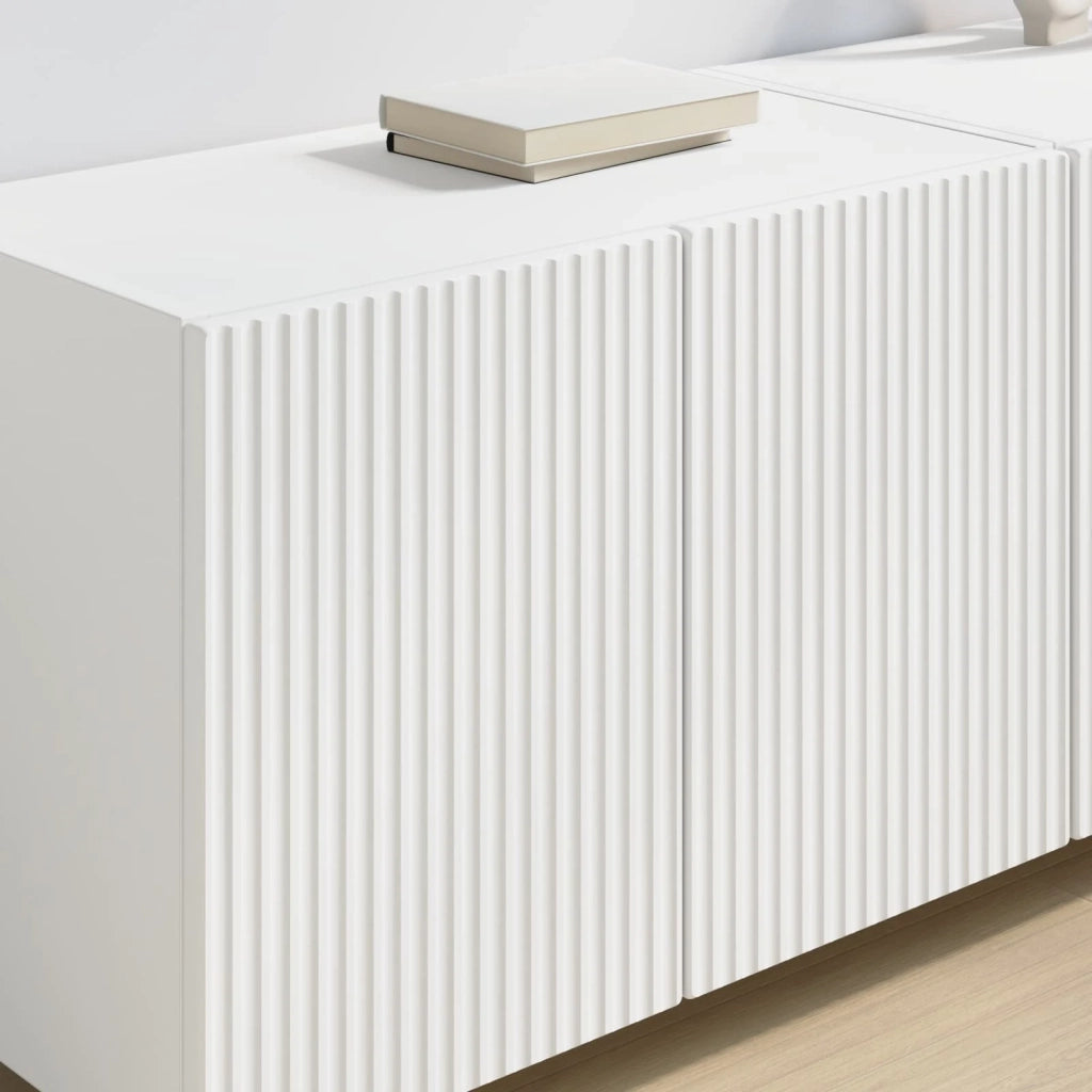 Mobile TV da parete 2 pcs Bianco 59,5 x 31 x 40 cm 892330