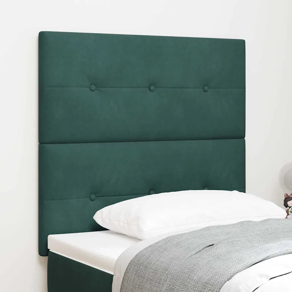 Testiera | Testata LED con strisce LED Verde 80 cm Velluto
