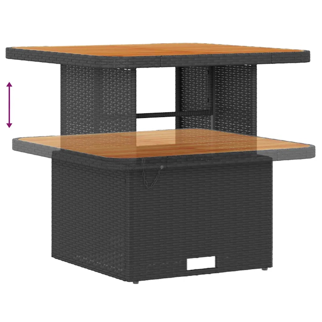 Set Divano da Giardino con cuscino 10 pcs Nero Poly Rattan 3364825