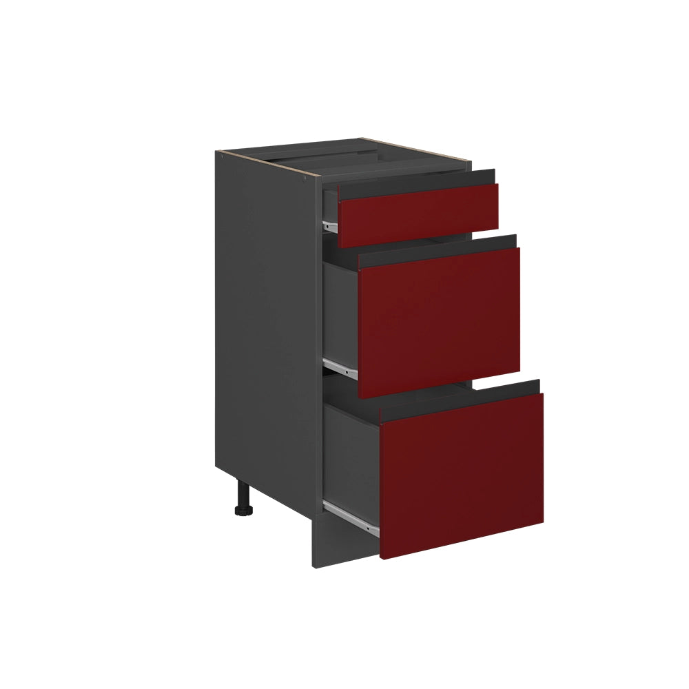 Vicco Mobiletto base per cucina Rosso 40 cm PL Marmo