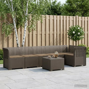 Divano da Giardino 6 Posti con Cuscini Aspetto Rattan PP 3444120