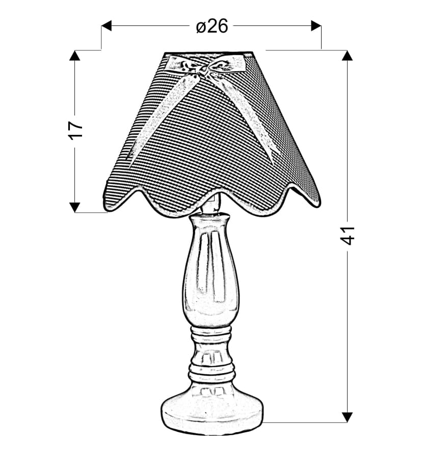 Lampada da tavolo Candellux Lola 41-63489 gialla E14