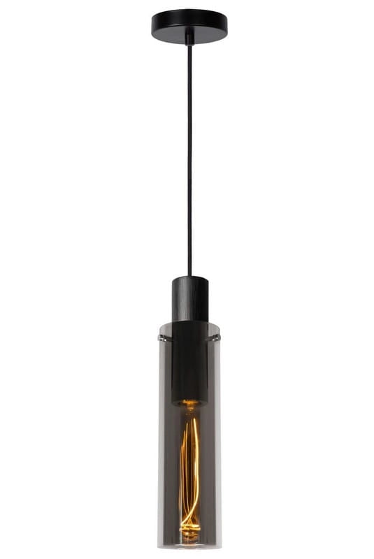 Lampada a sospensione Lucide Orlando nera E27 40W Ø10cm