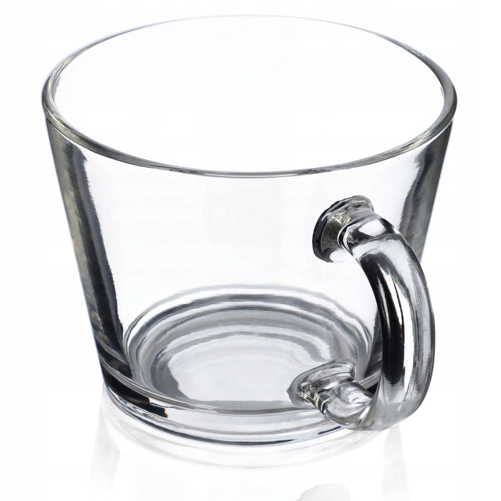 Set di 6 bicchieri KADAX da 380 ml con manico per tè, caffè e altre bevande.