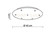 BASE-7L C LED Base tonda led integrato d.45cm cromo