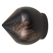 2 POMOLI A BULBO IN ALLUMINIO NERO/ RAME