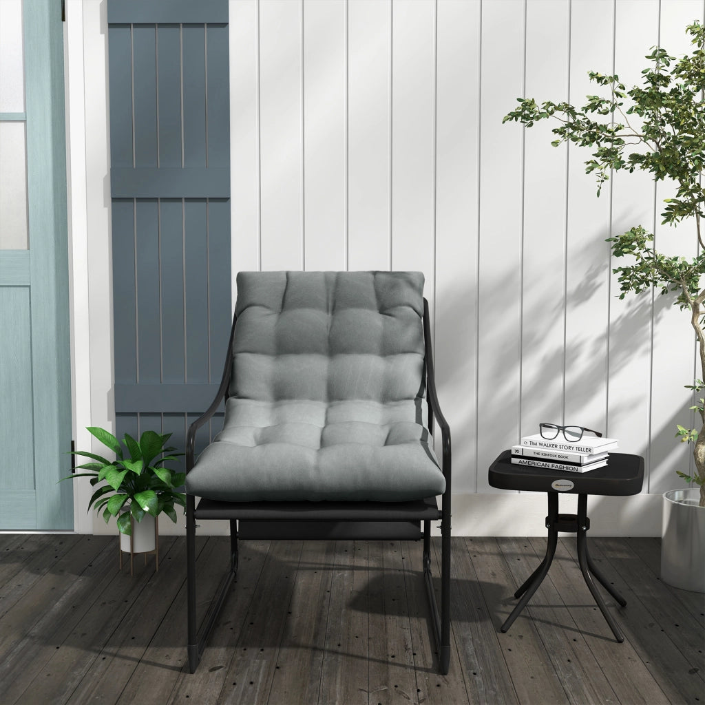 Divano da esterno imbottito ¨C Minimal ¨C Grigio/Nero 62x110x88 cm