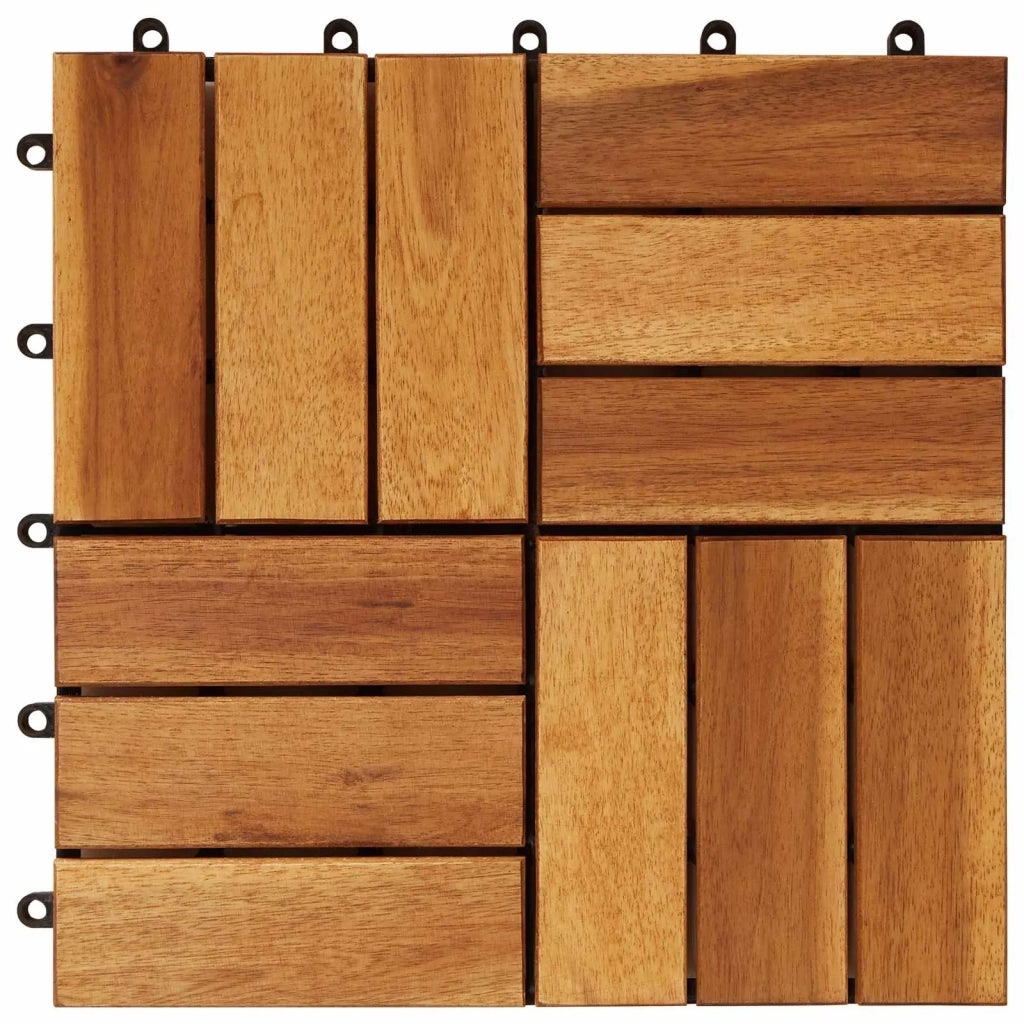 Piastrella per Decking 10 pcs Marrone 30 x 30 cm 42046708