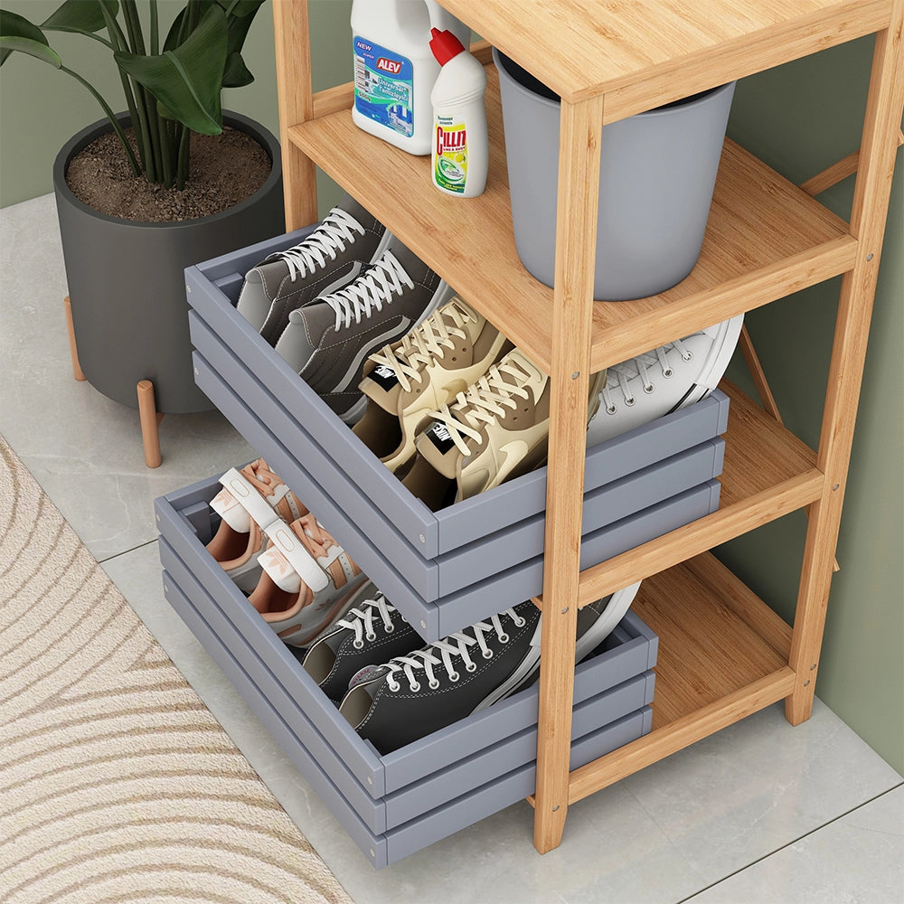 Vicco Libreria Bambù 48.3 x 87.9 cm Con 4 scomparti aperti