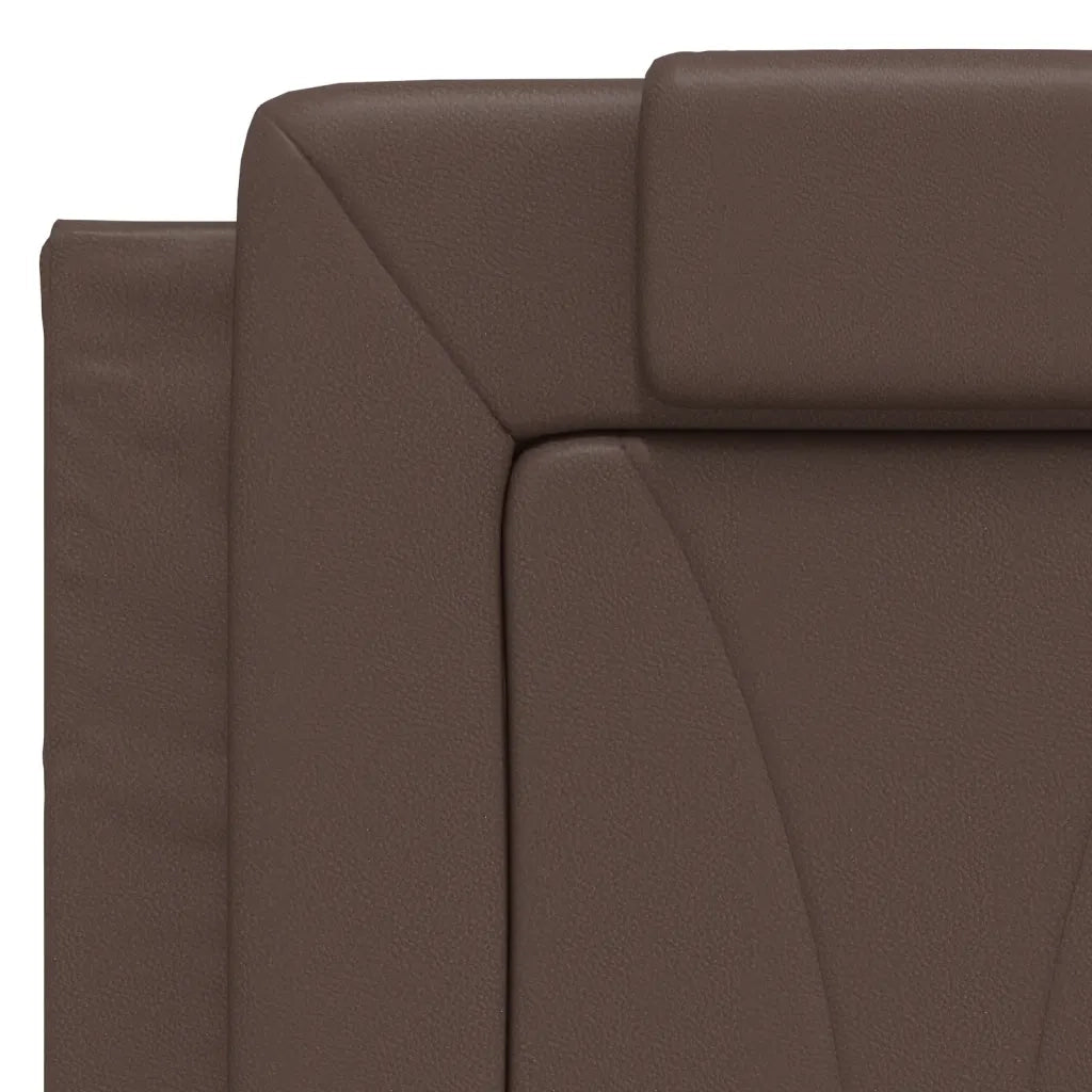 Letto matrimoniale | Letto per adulti | Giroletto Viana con LED senza Materasso Marrone 120x200 cm