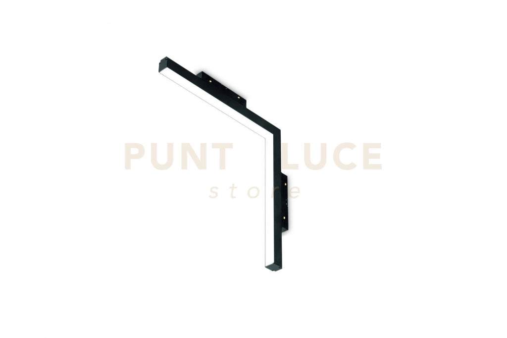 MODULO LED ANGOLARE VERTICALE NERO 3000K 1872LM 24W 30+30CM