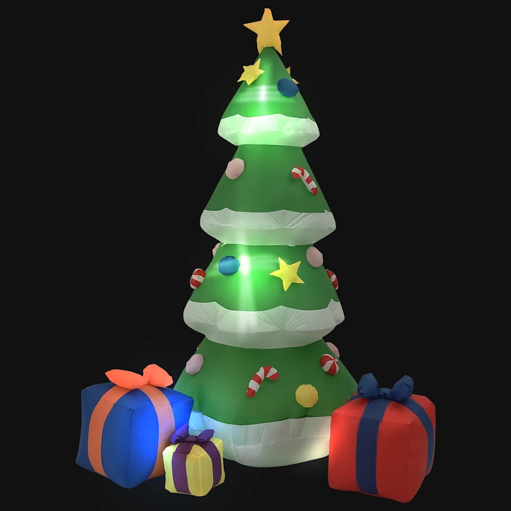 Albero Natale Gonfiabile Decorazioni LED Interno Esterno 240 cm 331433