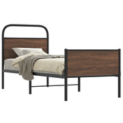 Giroletto senza Materasso-Struttura Letto Rovere Marrone 80x200cm in Truciolato 955326