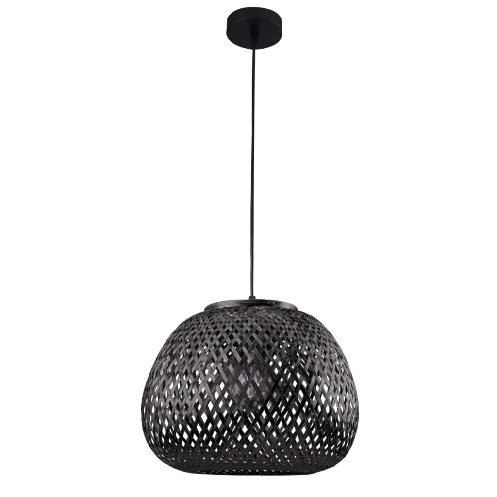 Lampada a sospensione boho nera Ø35 Zanzibar E27 Polux