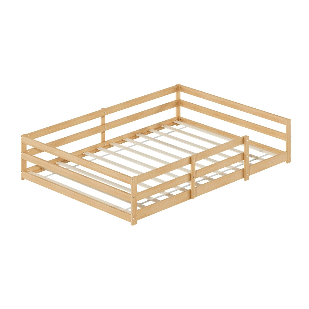 Letto Montessori da pavimento 140x200 cm in pino naturale
