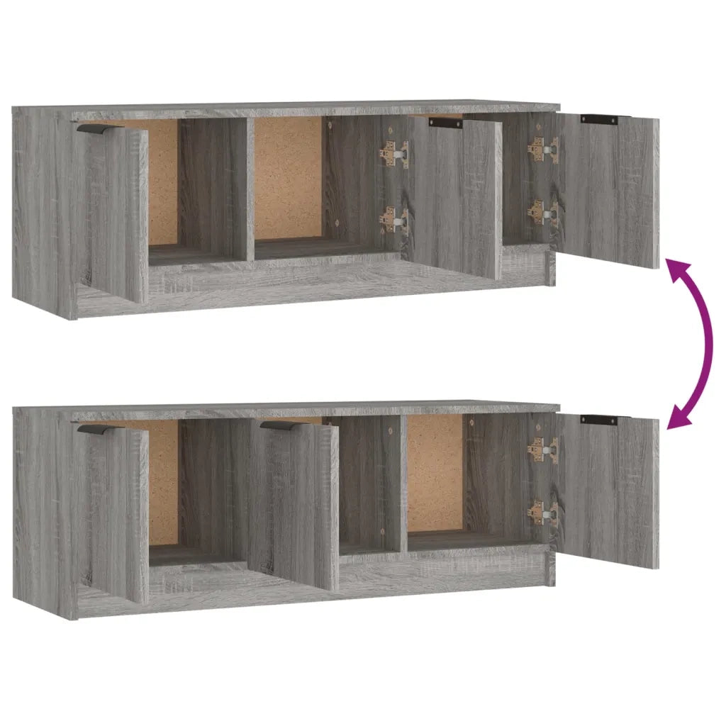 Mobile TV Grigio Sonoma 102x35x36,5 cm in Legno Multistrato 817082