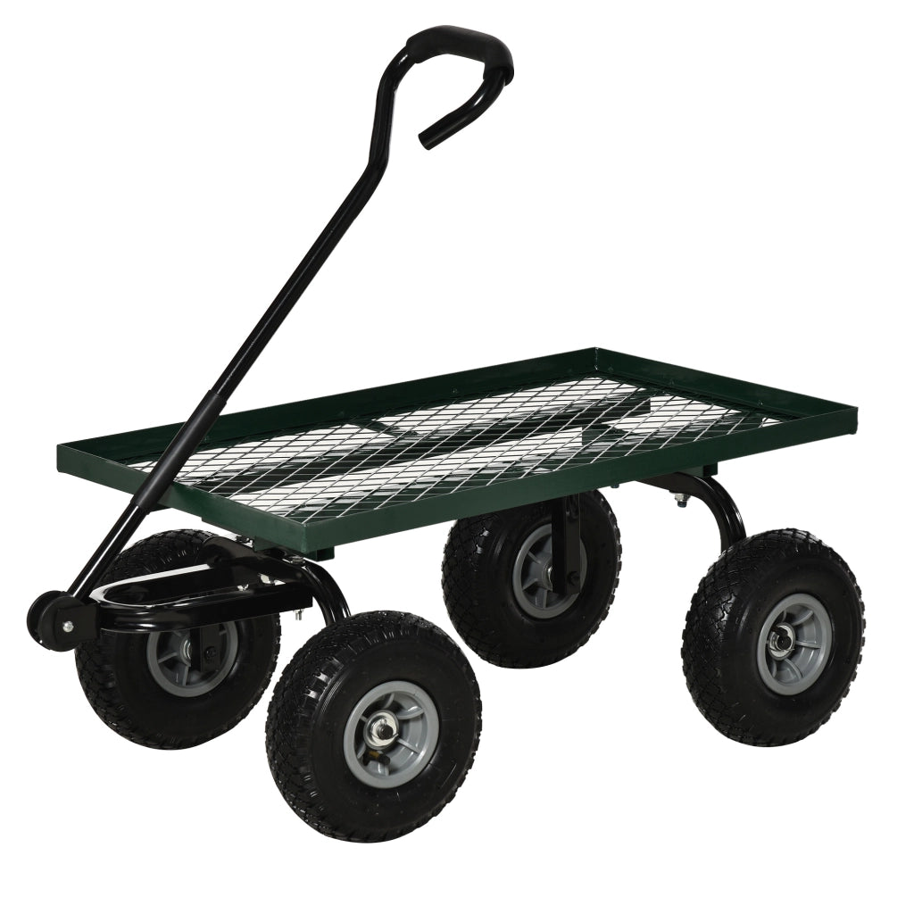 Carrello Giardino in Acciaio ¨C Minimal ¨C Nero e Verde 94x48.5x100 cm