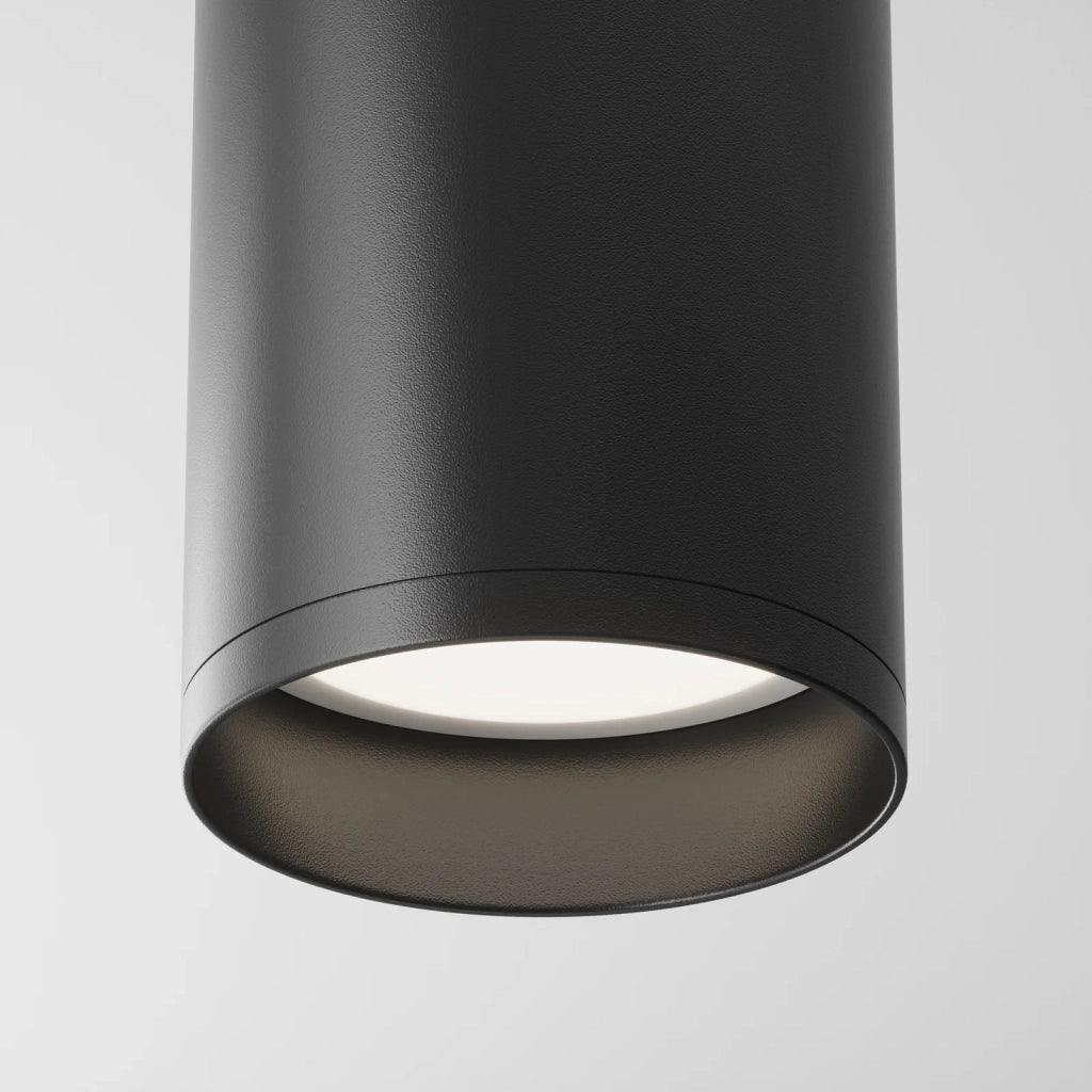 Maytoni Lampada da soffitto moderna Focus 1 luce GU10 nero metallo