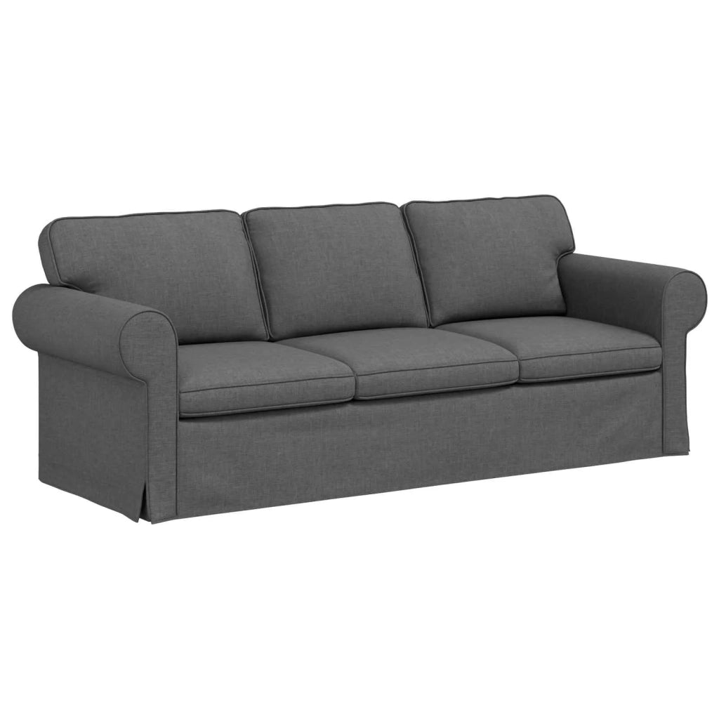 Set di divani 2 pcs Grigio scuro 215 x 82 x 80 cm Tessuto 3407575