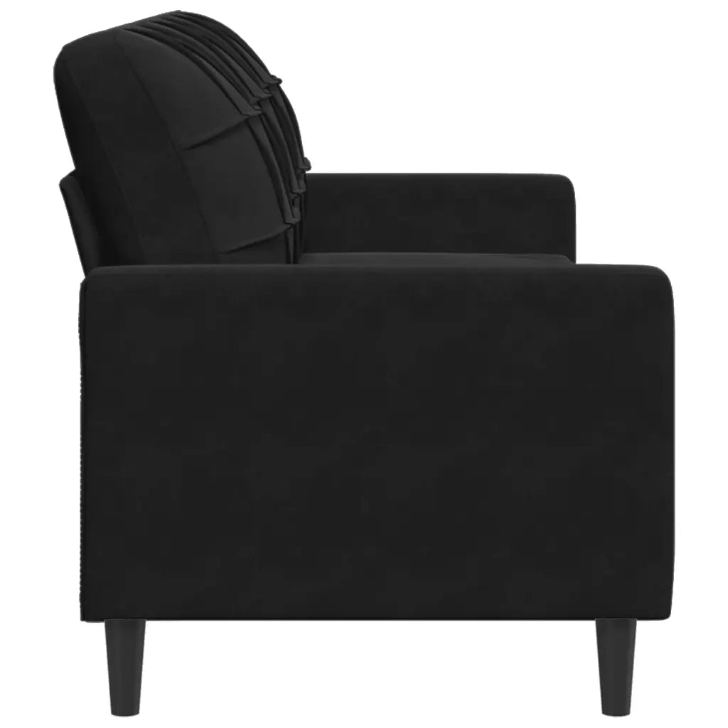Divano | Divano da soggiorno | Sofa a 3 Posti Nero 180 cm in Velluto