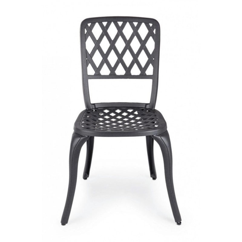 Sedia alluminio antracite esterno cm 44 x 46 x  89h