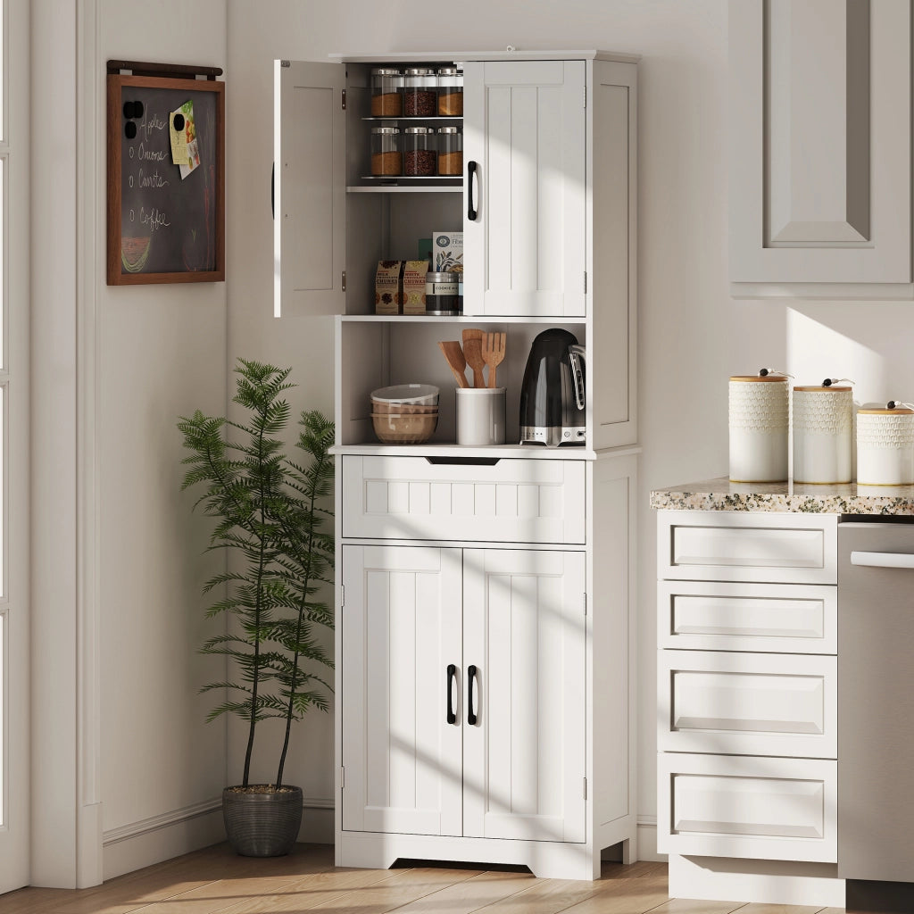 Credenza Cucina con Armadietti e Cassetto ¨C Minimal ¨C Bianco