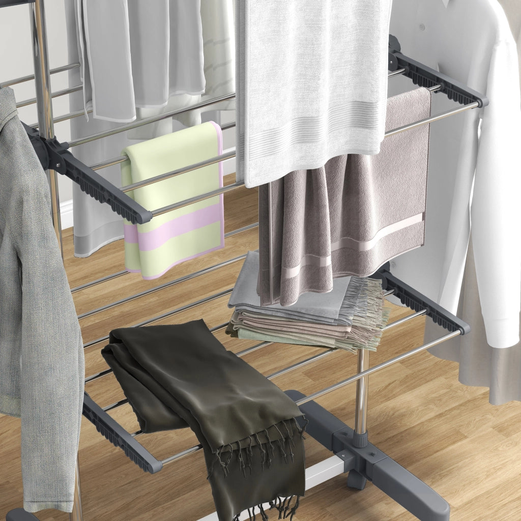 STENDIBIANCHERIA Mobile Pieghevole 79x27 cm Acciaio Grigio
