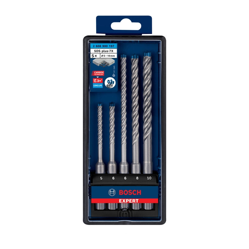 BOSCH-A SET 5 PUNTE ROBUST LINE SDS PLUS-7X- 1,0 confezione