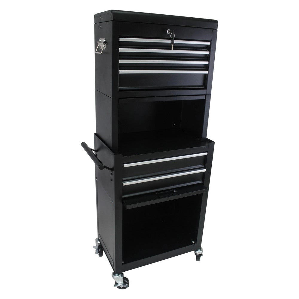Cassettiera con Ruote e Cassetti Rimovibile per Garage ¨C MINIMAL ¨C Nero