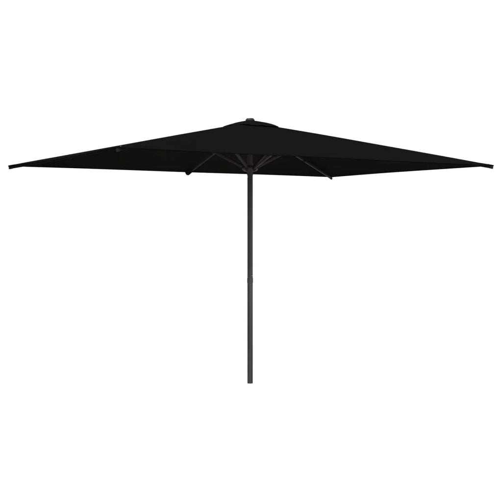 Ombrello da giardino 200 x 300 cm Poliestere Rettangolare Nero 42036173