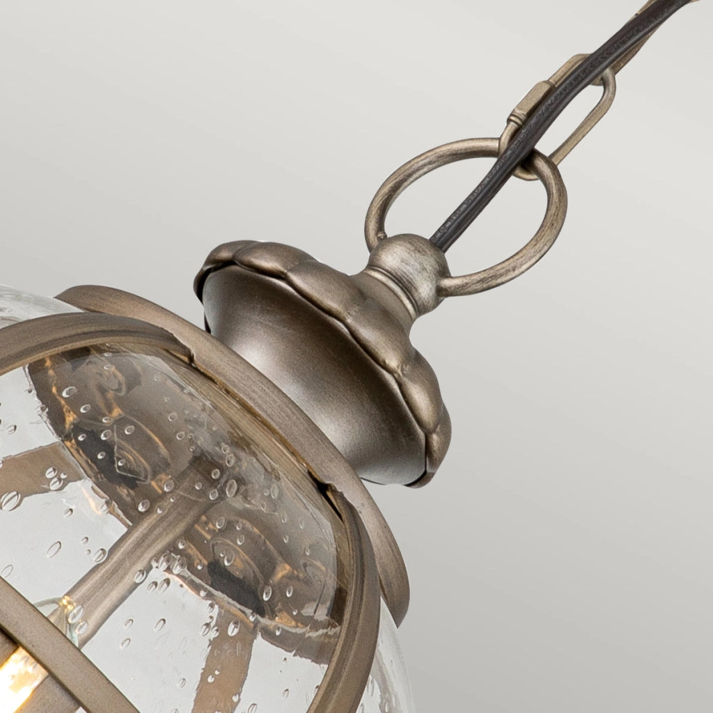 Lampada sospesa esterna Halleron Kichler bronzo 3 luci E14