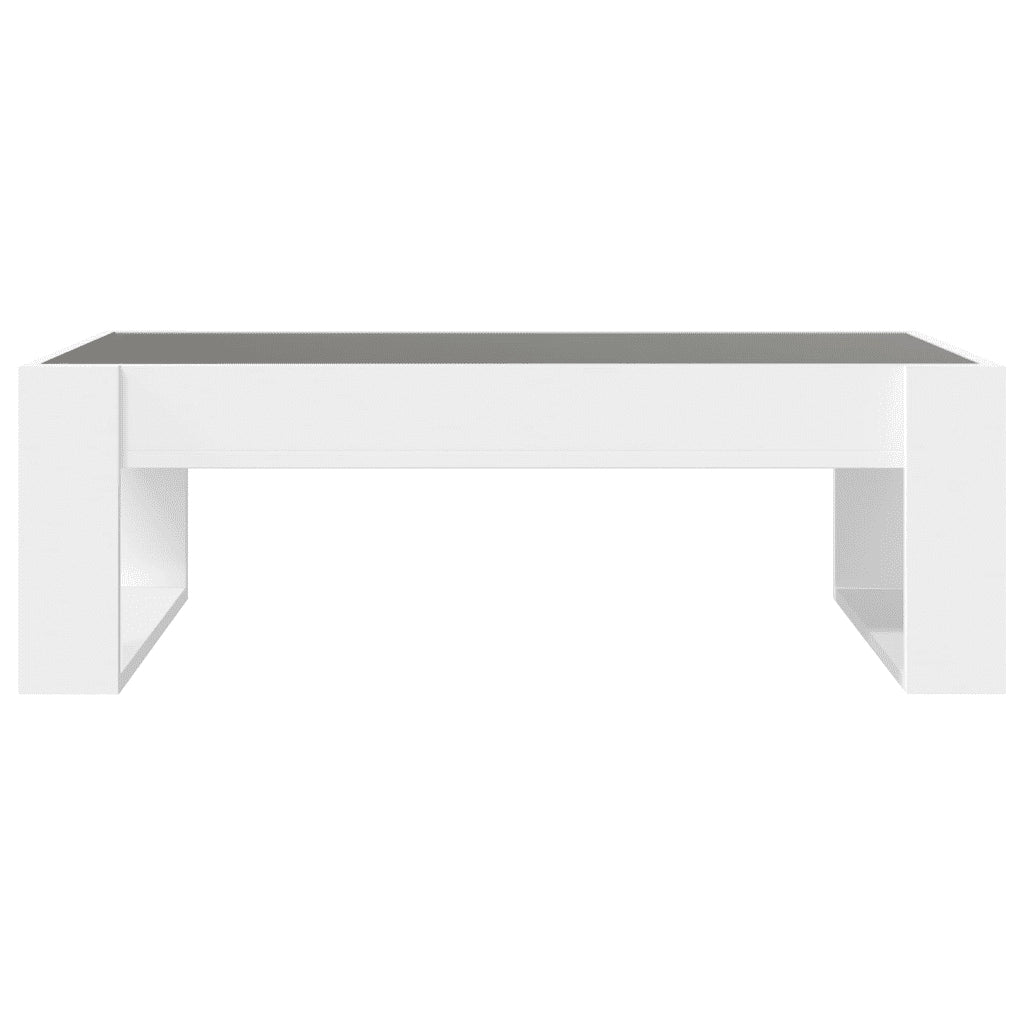 Tavolino da salotto | Tavolino da caff¨¨ | Tavolino da Soggiorno con LED Infinity Bianco 90x53x30 cm