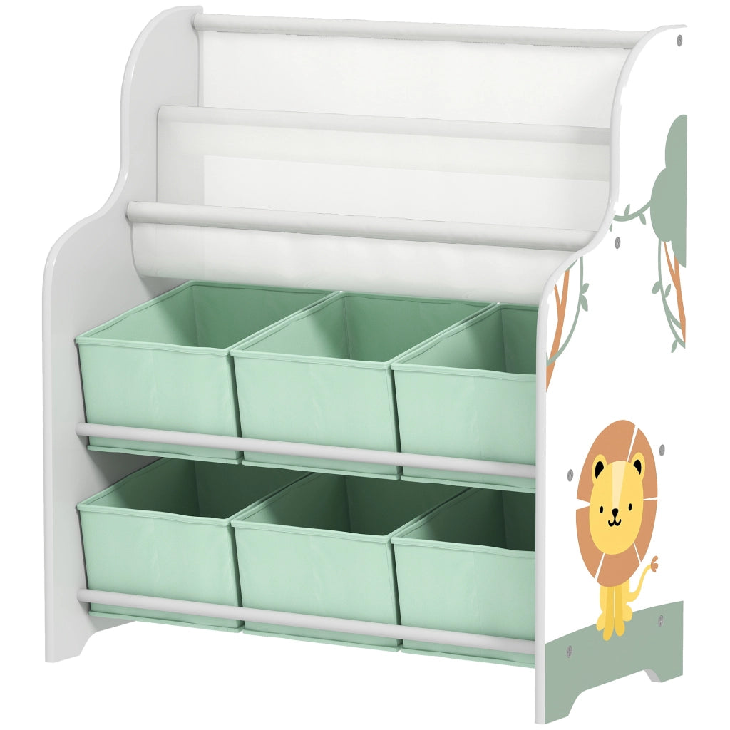 Mobile per bambini con 6 cassetti e scaffale ¨C Minimal ¨C 63x30x71cm, verde