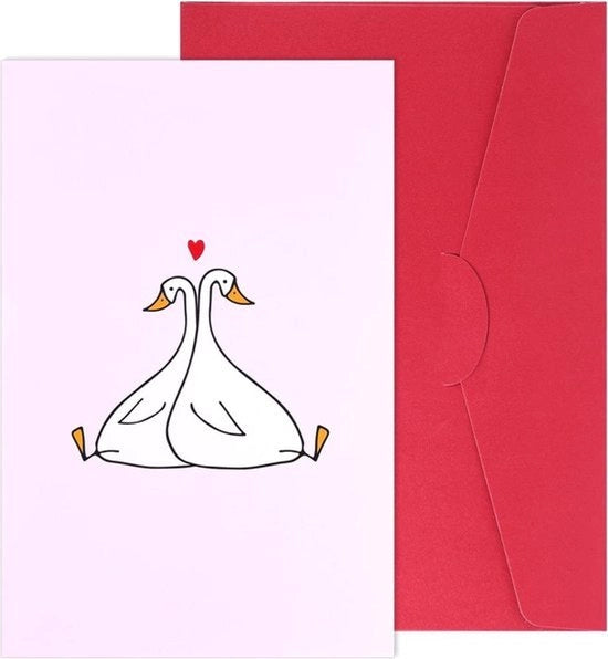 Carta di auguri per donna - Romantica - Felice - San Valentino - Anniversario di matrimonio - Carta d'amore - Madre - Adatto per - Jubileo - Colorato.