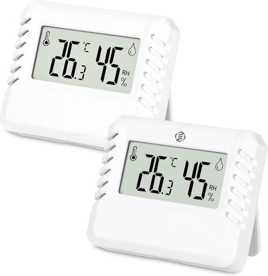 Termometro e Igrometro Digitale per Interni - Misura Temperatura e Umidità - per Casa e Appartamento