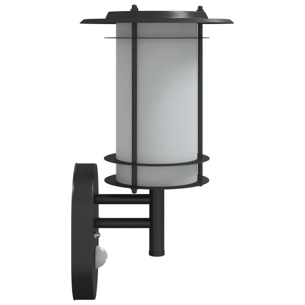 Applique da Esterno con Sensore Nera in Acciaio Inossidabile 4006290